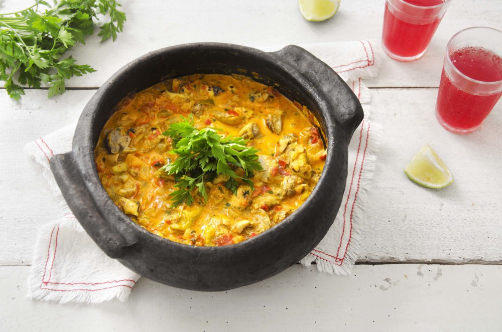 Moqueca de caju chá de hibisco caju Tempero Alternativo